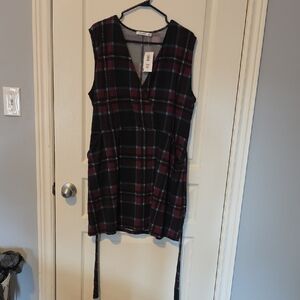 Ricki's Mauve and Black Plaid Blouse